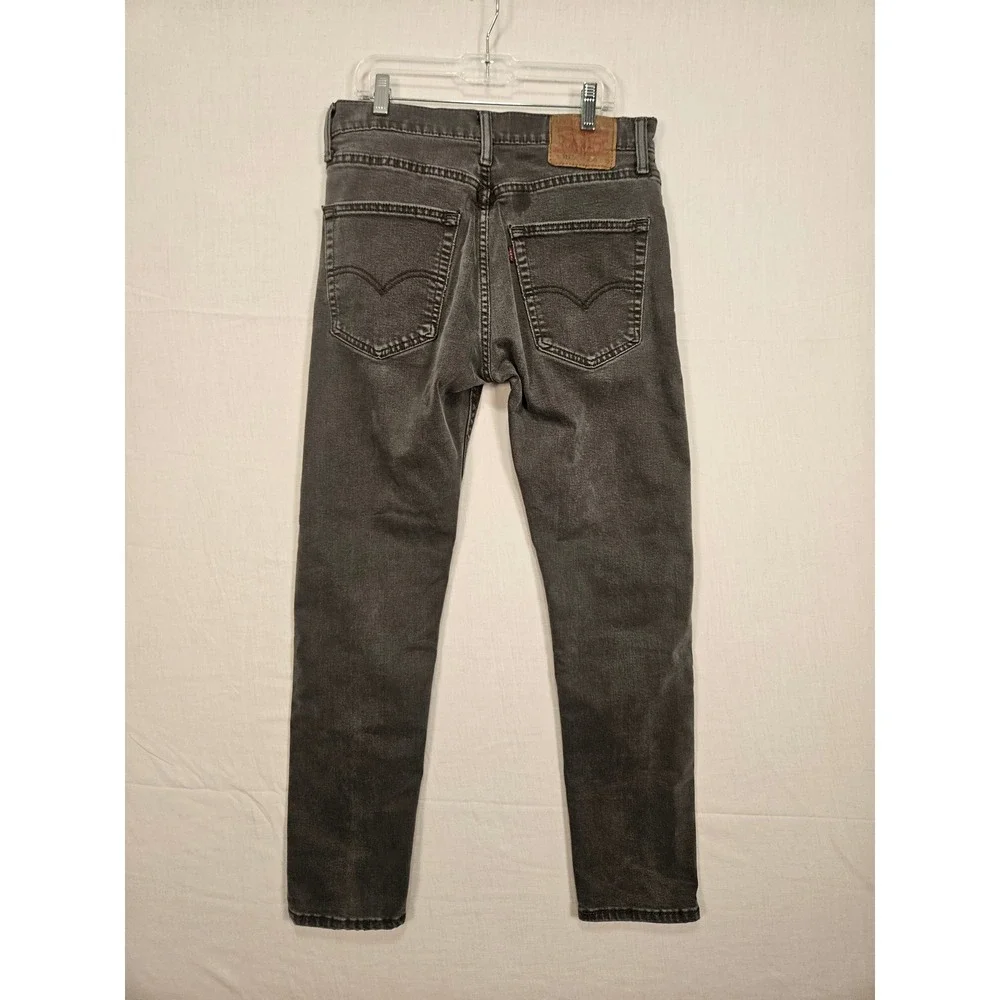 Levis 512 Slim Taper Jeans Mens 30x30 Washed Black Grey Denim 28833-0108